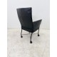 tweedehands - gebruikt - refurbished Montis Chaplin Armchair black leather wheels Chairs 4 legs