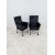 Montis Chaplin Armchair black leather wheels