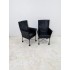 Montis Chaplin Armchair black leather wheels