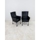 tweedehands - gebruikt - refurbished Montis Chaplin Armchair black leather wheels Chairs 4 legs