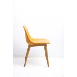 Muuto Fiber Sidechair Yellow Leather