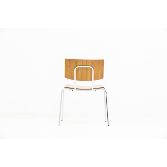 tweedehands - gebruikt - refurbished Vintage Design Schoolchair Wood Chairs 4 legs