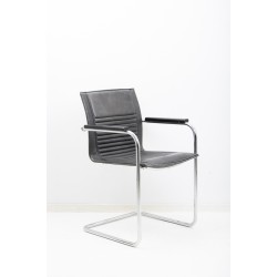 Art Collection Leather Antracite Cantilever Chair