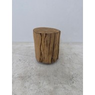 Boomstam bijzettafeltje massief hout 