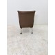tweedehands - gebruikt - refurbished Leather armchair on wheels for hard floors, delivery color Chairs 4 legs