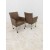 Leather armchair on wheels for hard floors, delivery color