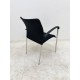 tweedehands - gebruikt - refurbished Stapelbare 4-poot bezoekersstoel met armleuningen zwart 4-poot stoelen