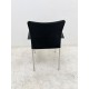 tweedehands - gebruikt - refurbished Stapelbare 4-poot bezoekersstoel met armleuningen zwart 4-poot stoelen
