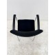 tweedehands - gebruikt - refurbished Stapelbare 4-poot bezoekersstoel met armleuningen zwart 4-poot stoelen