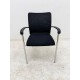 tweedehands - gebruikt - refurbished Stapelbare 4-poot bezoekersstoel met armleuningen zwart 4-poot stoelen