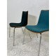 tweedehands - gebruikt - refurbished Upholstered chair with wooden shell - stackable, various colors Chairs 4 legs