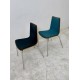 tweedehands - gebruikt - refurbished Upholstered chair with wooden shell - stackable, various colors Chairs 4 legs