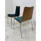 tweedehands - gebruikt - refurbished Upholstered chair with wooden shell - stackable, various colors Chairs 4 legs