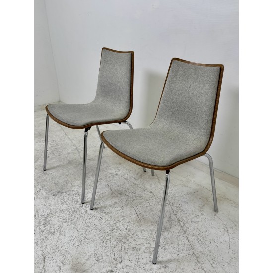 tweedehands - gebruikt - refurbished Upholstered chair with wooden shell - stackable, various colors Chairs 4 legs