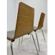 tweedehands - gebruikt - refurbished Upholstered chair with wooden shell - stackable, various colors Chairs 4 legs