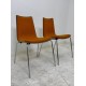 tweedehands - gebruikt - refurbished Upholstered chair with wooden shell - stackable, various colors Chairs 4 legs