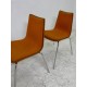 tweedehands - gebruikt - refurbished Upholstered chair with wooden shell - stackable, various colors Chairs 4 legs
