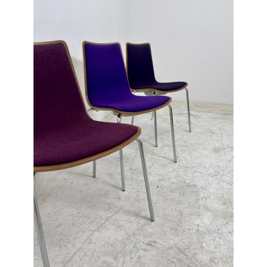 tweedehands - gebruikt - refurbished Upholstered chair with wooden shell - stackable, various colors Chairs 4 legs