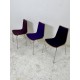 tweedehands - gebruikt - refurbished Upholstered chair with wooden shell - stackable, various colors Chairs 4 legs