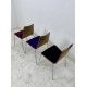 tweedehands - gebruikt - refurbished Upholstered chair with wooden shell - stackable, various colors Chairs 4 legs