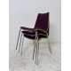 tweedehands - gebruikt - refurbished Upholstered chair with wooden shell - stackable, various colors Chairs 4 legs