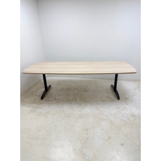 tweedehands - gebruikt - refurbished Palmberg Palmega vergadertafel antraciet acacia 255x110 Eetkamertafel