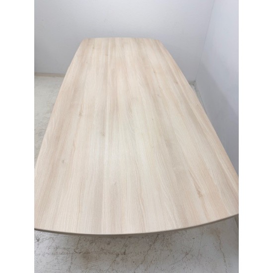 tweedehands - gebruikt - refurbished Palmberg Palmega vergadertafel antraciet acacia 255x110 Eetkamertafel