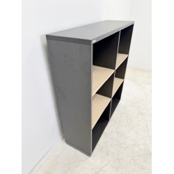 Palmberg Prisma 2 shallow bookcase in anthracite
