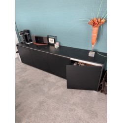Palmberg Select sideboard cabinet, black melamine, showroommodel