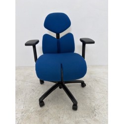Rohde Grahl Duo bureaustoel blauw met hoofdsteun