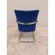 tweedehands - gebruikt - refurbished Ronal Eron SA0092F sledestoel chroom blauw stof Vergaderstoelen