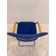 tweedehands - gebruikt - refurbished Ronal Eron SA0092F sledestoel chroom blauw stof Vergaderstoelen