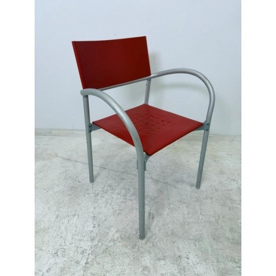 tweedehands - gebruikt - refurbished Segis Breeze armchair stapelbare kantine-terrasstoel Stapelbare stoelen