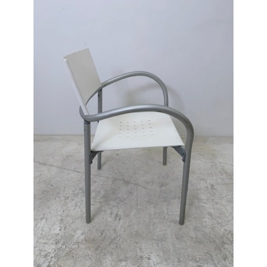 tweedehands - gebruikt - refurbished Segis Breeze armchair stapelbare kantine-terrasstoel Stapelbare stoelen