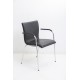 tweedehands - gebruikt - refurbished Thonet S166 4-legged Chair Special Black Leather Canteen chairs