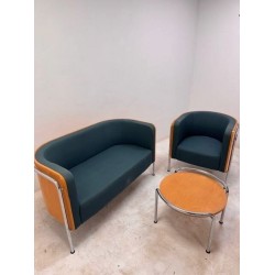 Thonet set S3001, S3002, S3010 - bank fauteuil en tafel