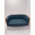 Thonet S3002 2-seater sofa green with beech back