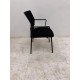 tweedehands gebruikt refurbished Kantinestoelen Viasit Impulse netweave 5211 4pootstoel armleuningen zwart tweedehands - gebruikt - refurbished Viasit Impulse netweave 5211 4pootstoel armleuningen zwart Kantinestoelen