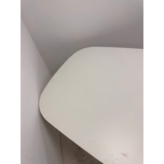 tweedehands - gebruikt - refurbished Vitra Eames Segmented tafel bootvorm 400x140 wit melamine chroom frame Eetkamertafel