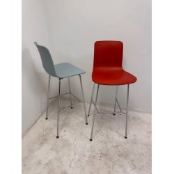 Vitra Hal High stool kruk rood en blauw