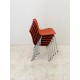 tweedehands - gebruikt - refurbished Vitra HAL RE TUB side chair 4poot stoel rood blauw wit stapelbaar Kantinestoelen