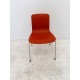 tweedehands - gebruikt - refurbished Vitra HAL RE TUB side chair 4poot stoel rood blauw wit stapelbaar Kantinestoelen