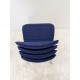 tweedehands - gebruikt - refurbished Vitra HAL RE TUB side chair 4poot stoel rood blauw wit stapelbaar Kantinestoelen