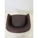 tweedehands - gebruikt - refurbished Vitra Softshell kuipstoel luxe bruin leder alu gepolijst Kuipstoelen