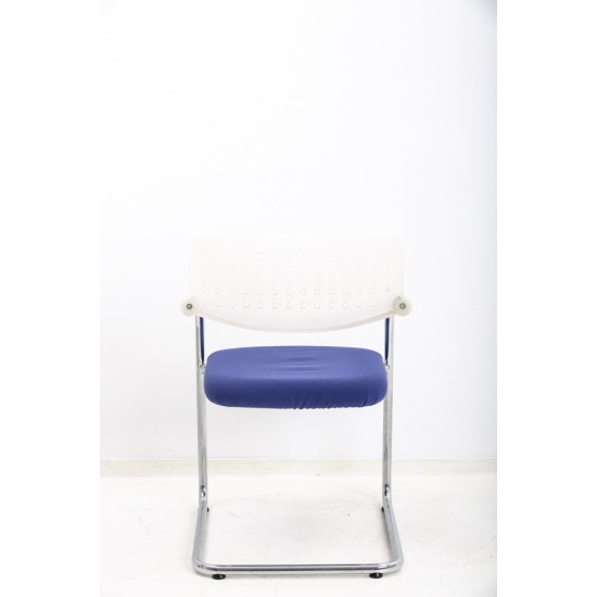 tweedehands - gebruikt - refurbished Vitra VisaVis Sledestoel Chrome Meeting chairs