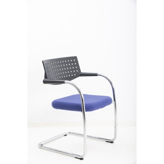 tweedehands - gebruikt - refurbished Vitra VisaVis Sledestoel Chrome Meeting chairs