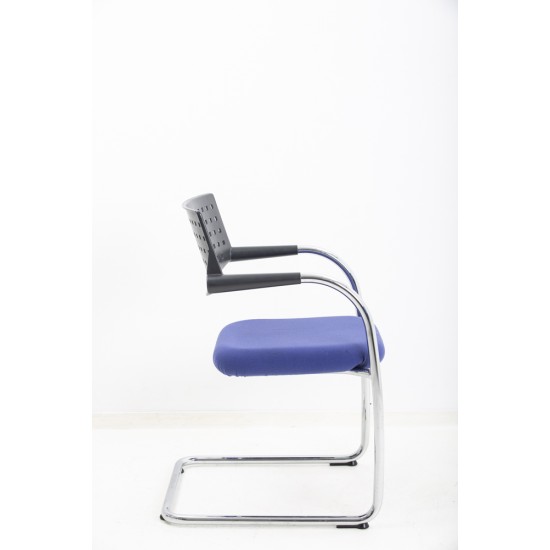 tweedehands - gebruikt - refurbished Vitra VisaVis Sledestoel Chrome Meeting chairs