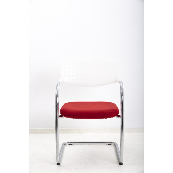 tweedehands - gebruikt - refurbished Vitra VisaVis Sledestoel Chrome Meeting chairs
