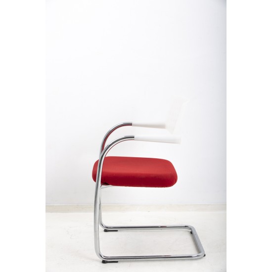 tweedehands - gebruikt - refurbished Vitra VisaVis Sledestoel Chrome Meeting chairs