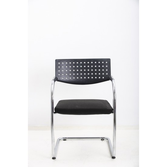 tweedehands - gebruikt - refurbished Vitra VisaVis Sledestoel Chrome Meeting chairs